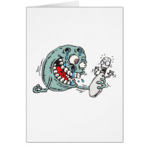 funny savage hungry bowling ball humor card