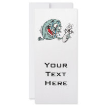 funny savage hungry bowling ball humor rack card design
