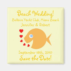 Funny Save The Date Beach Magnets