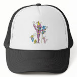 funny scarecrow and friend vector cartoon mesh hat