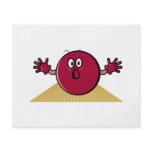 funny scared bowling ball going down alley cartoon flyers