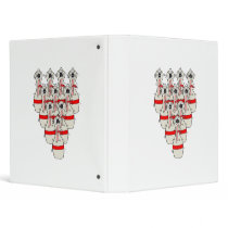 funny scared cartoon bowling pins vinyl binders