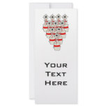 funny scared cartoon bowling pins custom rack cards