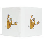funny scared cartoon football character binders