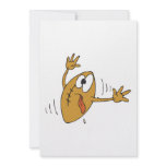 funny scared cartoon football character personalized announcement
