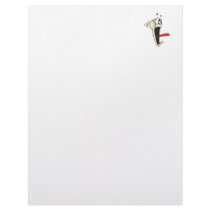 funny scared screamer cartoon baseball letterhead design
