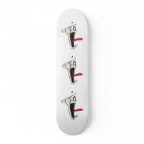 funny scared screamer cartoon baseball skate deck