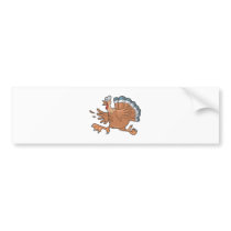 funny scared turkey bumper stickers