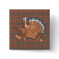 funny scared turkey button