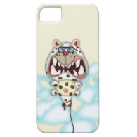 Funny Scared White Cat Balloon With Glasses iPhone 5/5S Cases