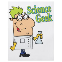 funny science geek cartoon character custom flyer