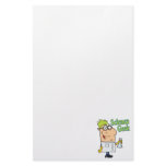 funny science geek cartoon character stationery paper