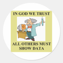 funny science joke round stickers