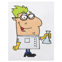 funny science nerd cartoon character custom flyer