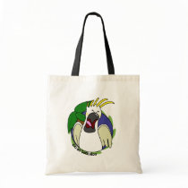 Funny Screaming Citron Cockatoo Bag by MenagerieMayhem Funny Screaming Citron Cockatoo Bag