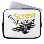 Funny Screw Bladder Cancer Laptop Sleeves