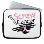 Funny Screw Breast Cancer Laptop Sleeve