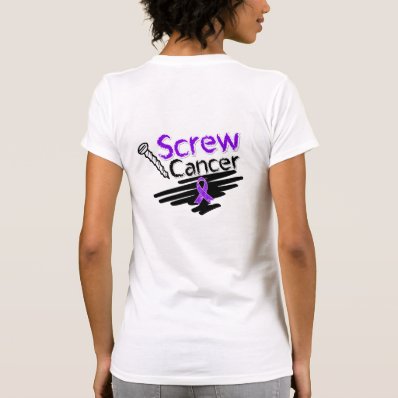Funny Screw Pancreatic Cancer Tees