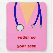 Funny Scrubs Nurses Whimsical Design Mouse Pad