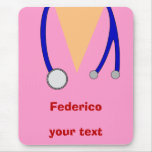 Funny Scrubs Nurses Whimsical Design Mouse Pad
