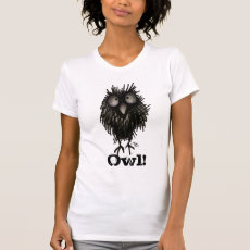 Funny Scruffy Owl T Shirts