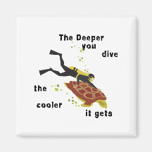 Funny SCUBA Fridge Magnets