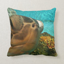 Funny Sea Turtle Selfie Pillow