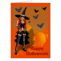 Funny sexy halloween witch cards by teeshop Funny sexy halloween witch cards