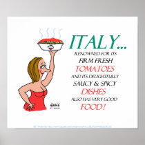 Funny Sexy Italian Women Cartoon Prints