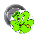 Funny Shamrock Pinback Button