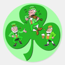 Funny shamrock stickers