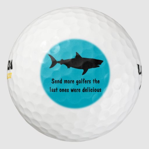 Funny Shark Design Golf Balls Zazzle