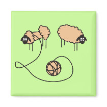 Funny Sheep Magnet