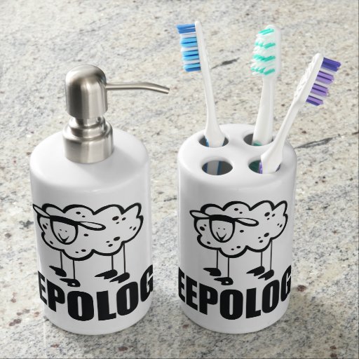 Funny Sheep Soap Dispenser And Toothbrush Holder Zazzle