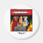 Funny Ship Model Cartoon Gift! Fridge Magnets