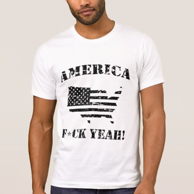 Funny Shirts AMERICA, F*CK YEAH! - distressed
