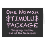 Funny Shopaholic Woman Who Loves to Shop Greeting Cards