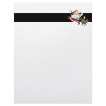 funny shopping santa cartoon custom letterhead