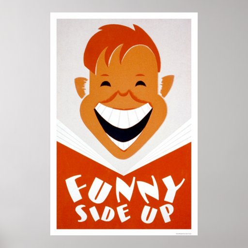 Funny Side Up Reading 1939 WPA Poster
