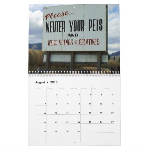 funny sign calender calendar | Zazzle