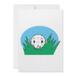 funny silly cartoon golfball hiding in bushes personalized invites