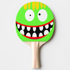 funny silly cartoon smile Ping-Pong paddle