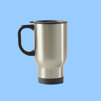 funny silver travel mug