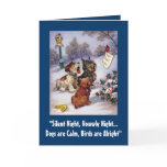 Funny Singing Dogs &amp; Bird Animal Christmas Cards