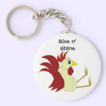 Funny Sitting Rooster keychains
