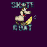 Funny Sk8 Goat Melange Ringer Shirt for Skaters