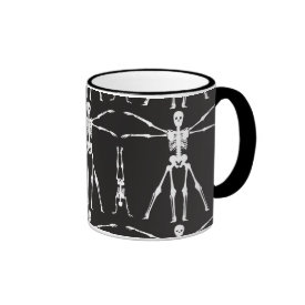 Funny Skeleton Exercises Gothic Bones Skulls Coffee Mugs