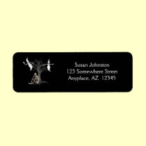 Funny Skeleton Ghosts Halloween Address Label labels