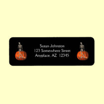 Funny Skeleton Jack O Lantern Halloween Address La labels
