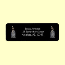 Funny Skeleton Tombstone Halloween Address Label labels